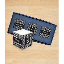 Conjunto de 3 Cubos Mini Memo Preto e Branco Autoc
