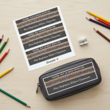 Conjunto de 3 Etiquetas para Lápis Coloridos da Sa