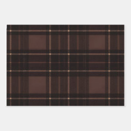 Conjunto de 3 folhas planas de papel de embrulho