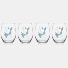 Conjunto de 4 copos de vinho sem haste