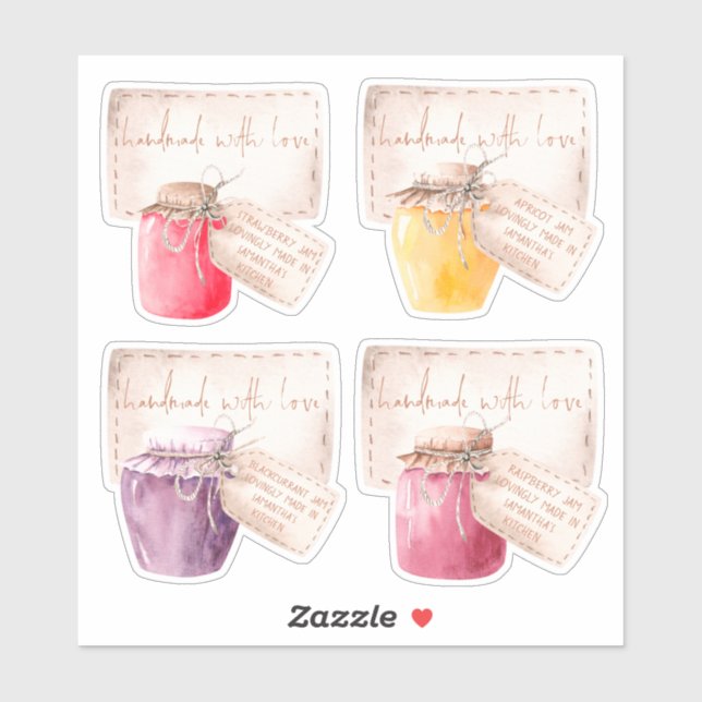 Conjunto de 4 Etiquetas para Emperramentos Homemad (Folha)