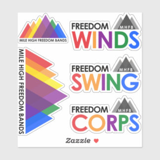 Conjunto de 5 adesivos para os logotipos do conjun