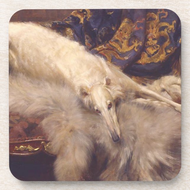 Conjunto de 6 porta-copos Borzoi Lounging (Frente)