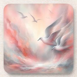 Conjunto de 6 porta-copos de cortiça Seagull Ocean