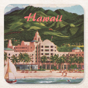 Conjunto de 6 porta-copos de papel do Royal Hawaii