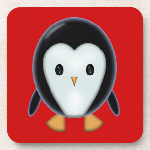Conjunto de 6 porta-copos de pinguim para o Natal