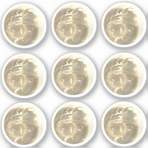 Conjunto de 9 adesivos Espelho Dourado Fofo