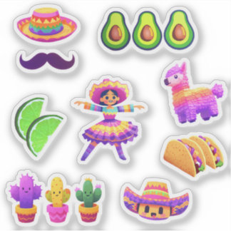 Conjunto de Adesivos Cinco de Mayo
