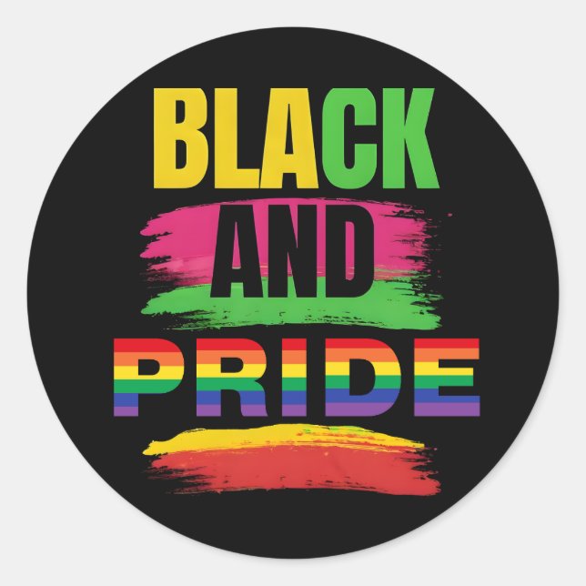 Conjunto de adesivos coloridos preto e orgulho (Frente)