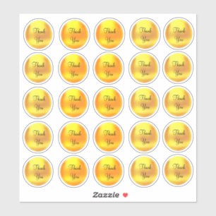 Conjunto de Adesivos de Agradecimento Chic Gold Do