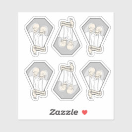 Conjunto de adesivos de bordas de esqueleto