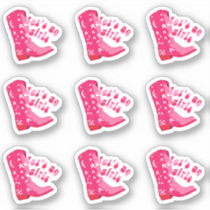Conjunto de adesivos de bota de vaqueira fofa 9 un
