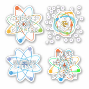 Conjunto de adesivos de citações científicas diver