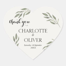 Conjunto de Adesivos de Favor de Casamento Coração