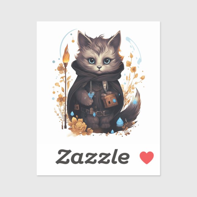 Conjunto de Adesivos de Gato Perfeito para Present (Folha)