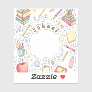 Conjunto de Adesivos de Ícones Escolares para Cria