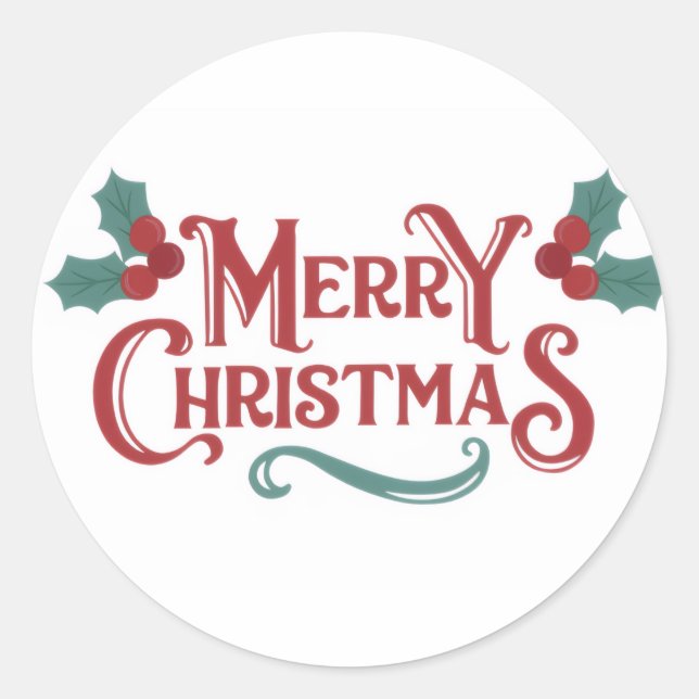 Conjunto de Adesivos de Natal Feliz (Frente)