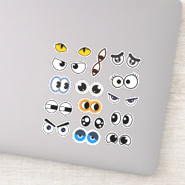 Conjunto de Adesivos de Olhos Engraçados Expressão