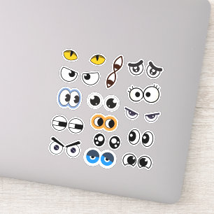 Conjunto de Adesivos de Olhos Engraçados Expressão