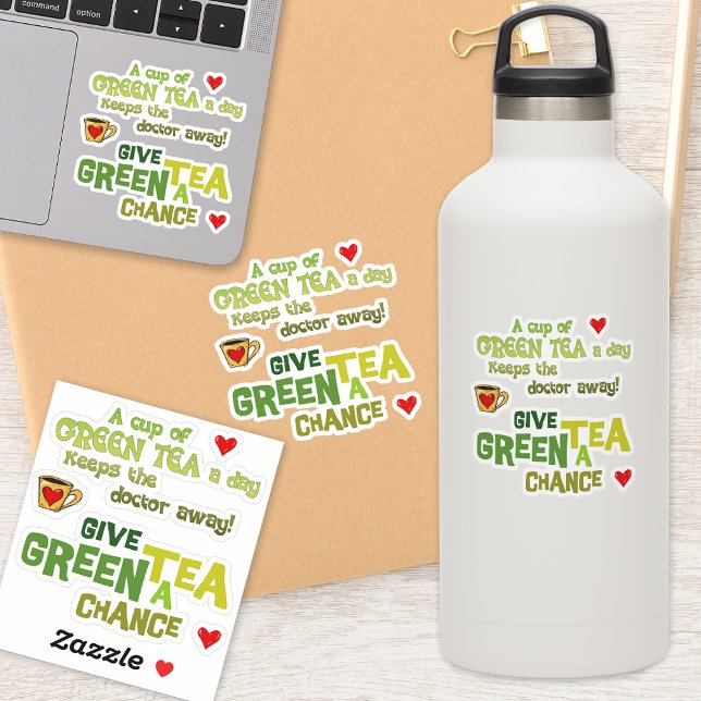 Conjunto de Adesivos de Recorte em Vinil para Aman (Sticker Set: Celebrate Green Tea with Style! 🍃)