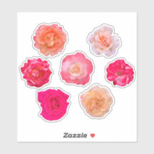 Conjunto de Adesivos de Vinil Rosas – 7 Flores Úni