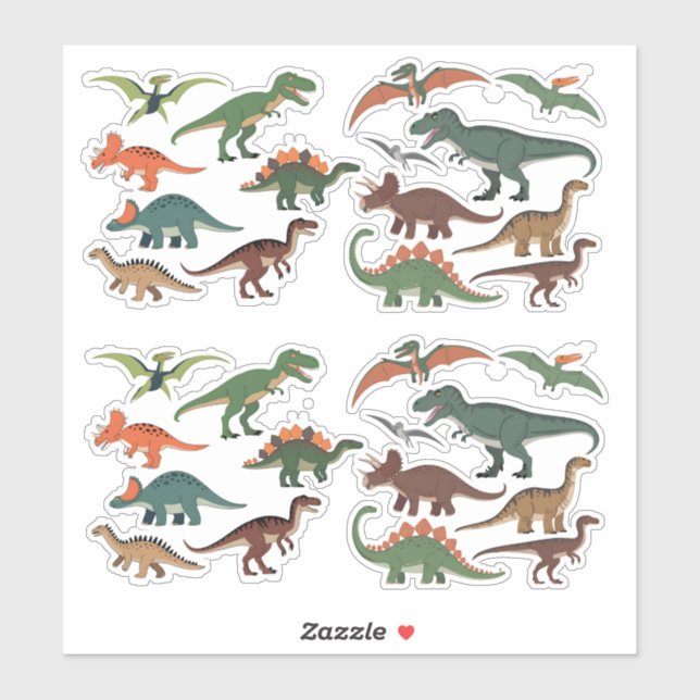 Conjunto de Adesivos Dinossauros (Folha)