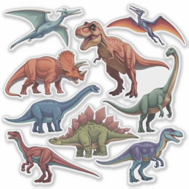 Conjunto de Adesivos Dinossauros (Frente)