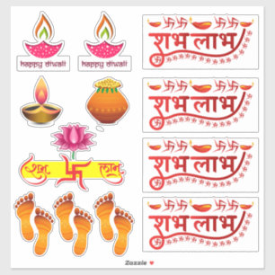 Conjunto de adesivos Diwali