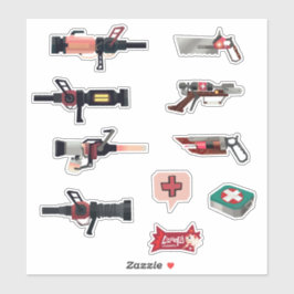 Conjunto de adesivos do arsenal do médico TF2 RED