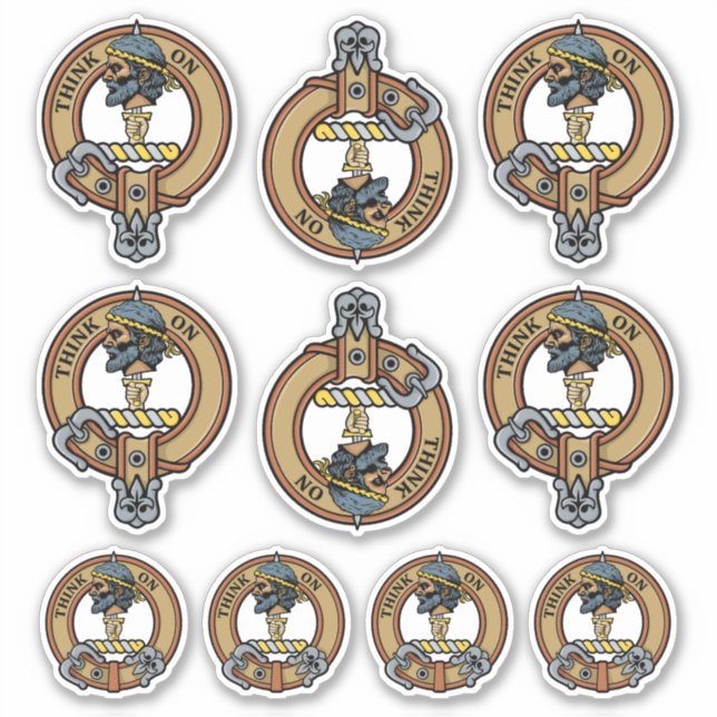 Conjunto de Adesivos do Brasão do Clã MacLellan (Frente)