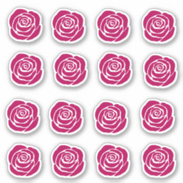 Conjunto de Adesivos do Rosa vermelha 16