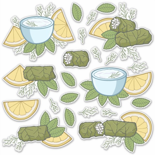 Conjunto de adesivos Dolmadakia (Frente)