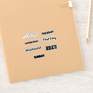Conjunto de Adesivos dos Dias da Semana