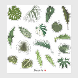 Conjunto de adesivos e ícones das palmeiras tropic