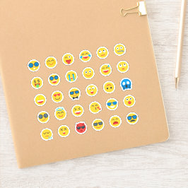 Conjunto de Adesivos Emoji Bonito e Engraçado