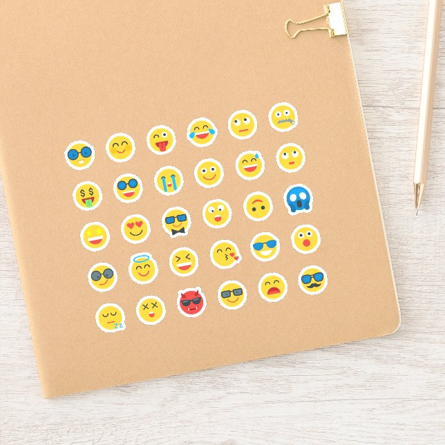 Conjunto de Adesivos Emoji Bonito e Engraçado (Notebook)