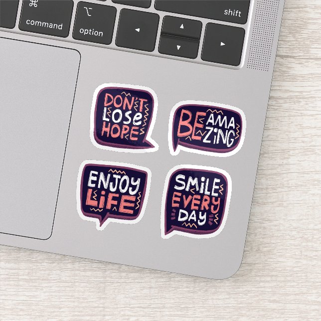 Conjunto de adesivos motivacionais (Detalhe)