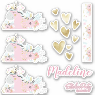 Conjunto de Adesivos Personalizados de Coração F
