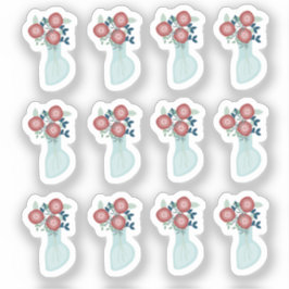 Conjunto de Adesivos Planejador de Flores em Vasos