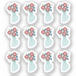 Conjunto de Adesivos Planejador de Flores em Vasos