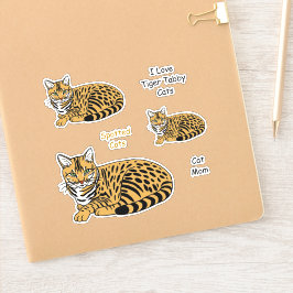 Conjunto de Adesivos Tabby de Gatos de Tigre Laran