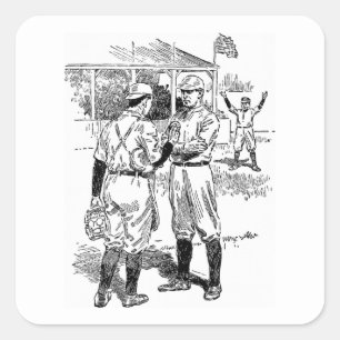 Conjunto de Adesivos Vintage Baseball Player