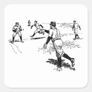 Conjunto de Adesivos Vintage Baseball Player