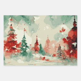 Conjunto de Árvore de Natal 1 abstrato