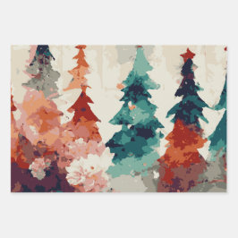 Conjunto de Árvore de Natal abstrato 3