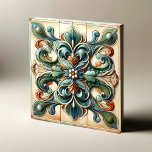 Conjunto de Azulejos Harmonic Fleur<br><div class="desc">Este belo padrão de azulejo, chamado 'Harmonic Fleur Azulejo Ensemble', oferece uma elegância eterno que homenageia as intrincadas formas naturais características da era Art Nouveau. A simetria perfeita encontra a beleza orgânica, com cada curva e matiz meticulosamente desenhados para captar a essência dos florais estilizados. A rica paleta de azuis,...</div>