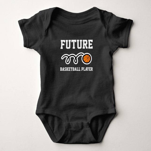 Conjunto de bebê camiseta de jogador de basquete f (Frente)