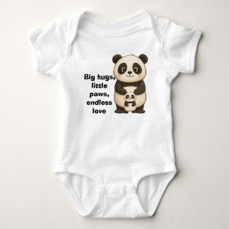 Conjunto de Bebê Família de Panda Fofo – Camiseta