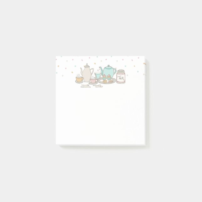 Conjunto de bloco de notas Post-It para Chá (Frente)