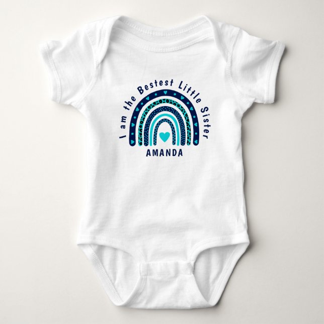 Conjunto de body de jersey para bebê de Irmãzinha  (Frente)